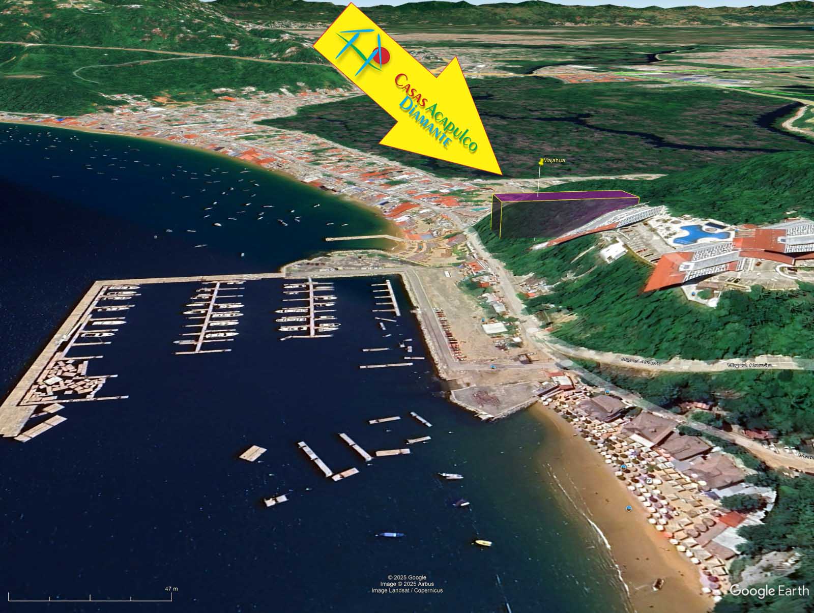 Terreno Puerto Marqués Majahua 10 - Vista aérea 8